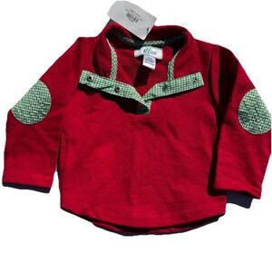 Ellieo Toddler Boys XXS Size 2 Miller Pullover Red Green Gingham NWT Christmas